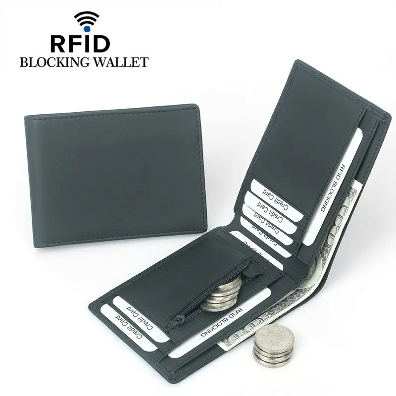 2024 Módny tenký kožený držiak RFID kariet vysokej kvality