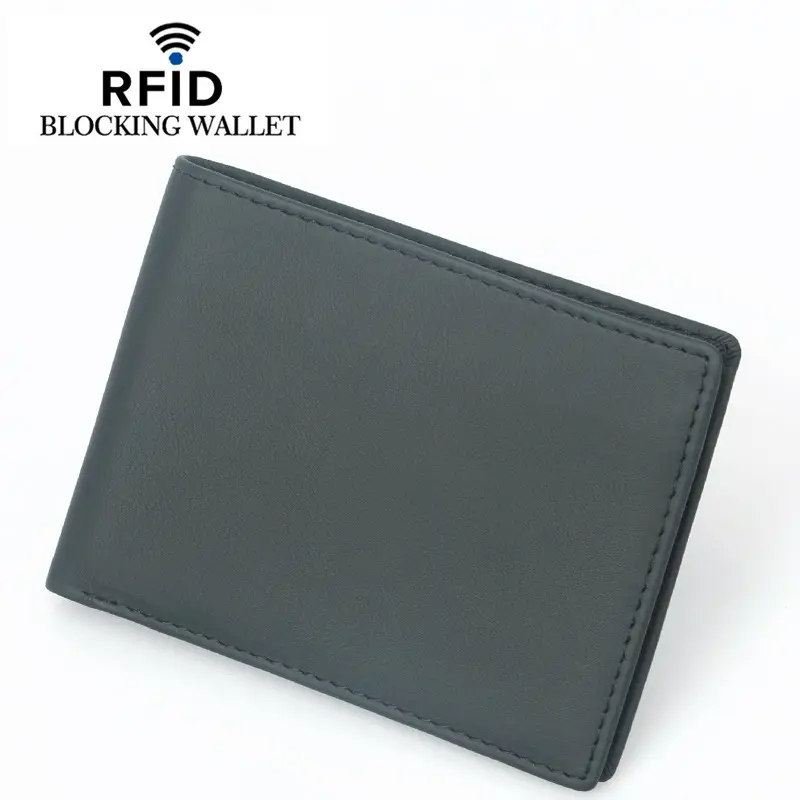 2024 Fashion Slim RFID Leather Card Holder High Quality