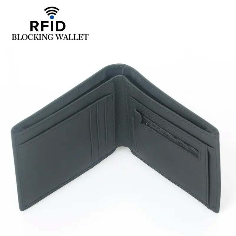 2024 Fashion Slim RFID Leather Card Holder High Quality