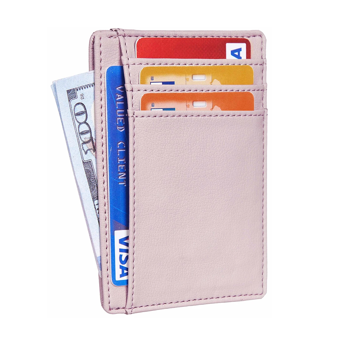 Portafoglio porta carte minimalista con tasca frontale personalizzata