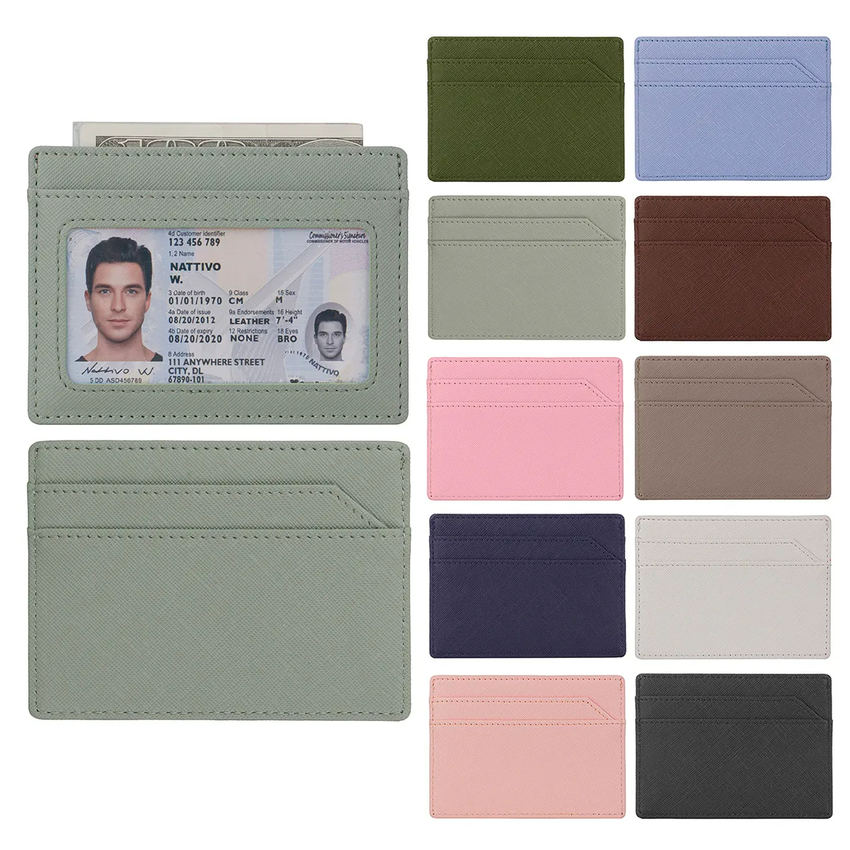 Benutzerdefinierte neue schlanke, minimalistische Brieftaschen-Kartenhalter für Frauen