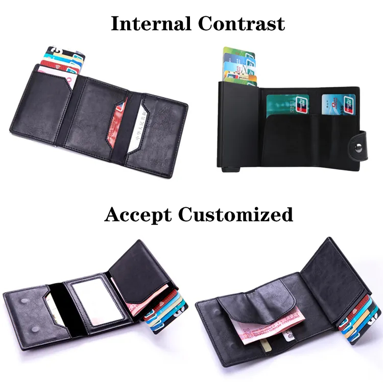 Custom Rfid Carbon Fiber Credit Card Holder Luxury
