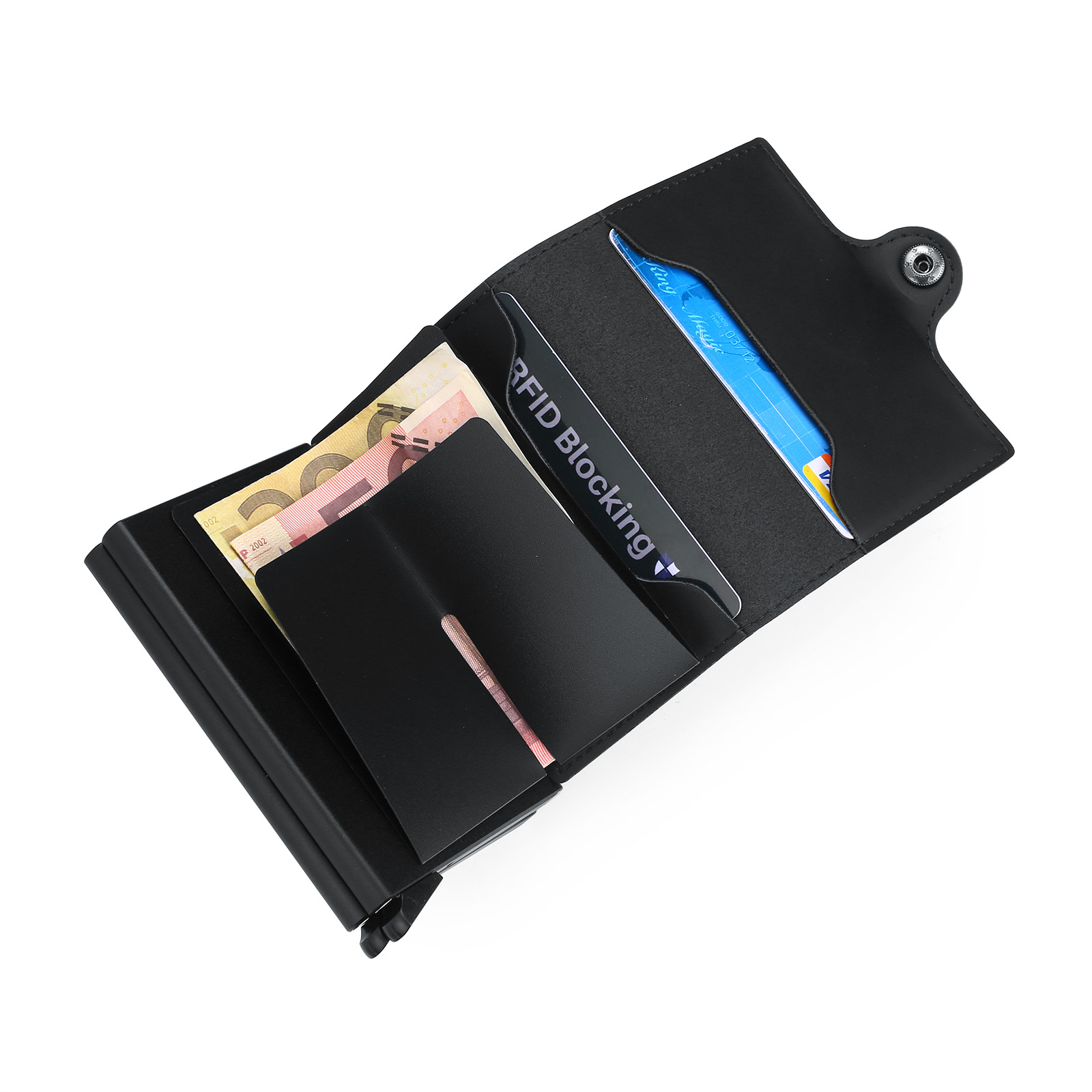 Customized Double Layers Aluminum Wallet Credit Card Holder