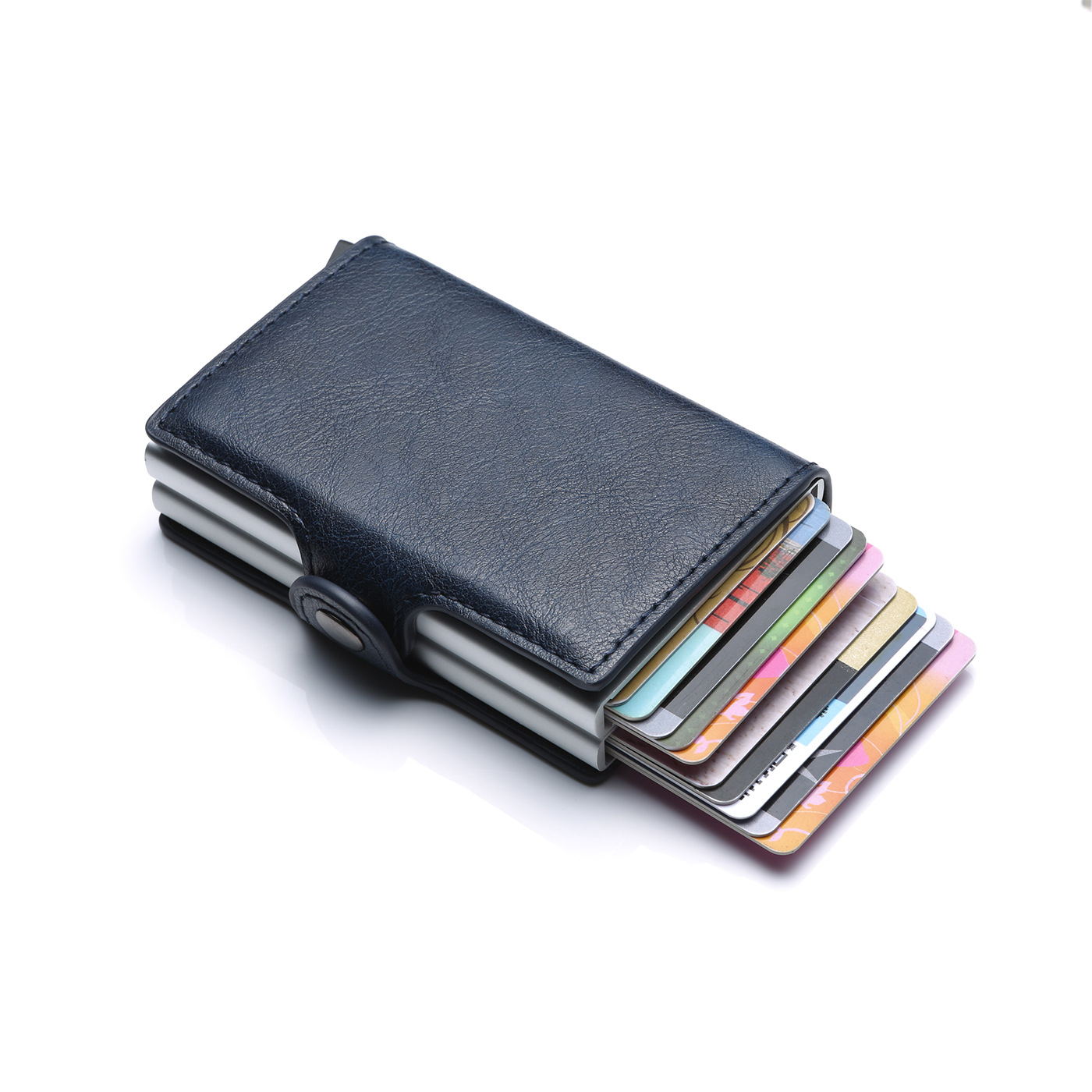 Customized Double Layers Aluminum Wallet Credit Card Holder