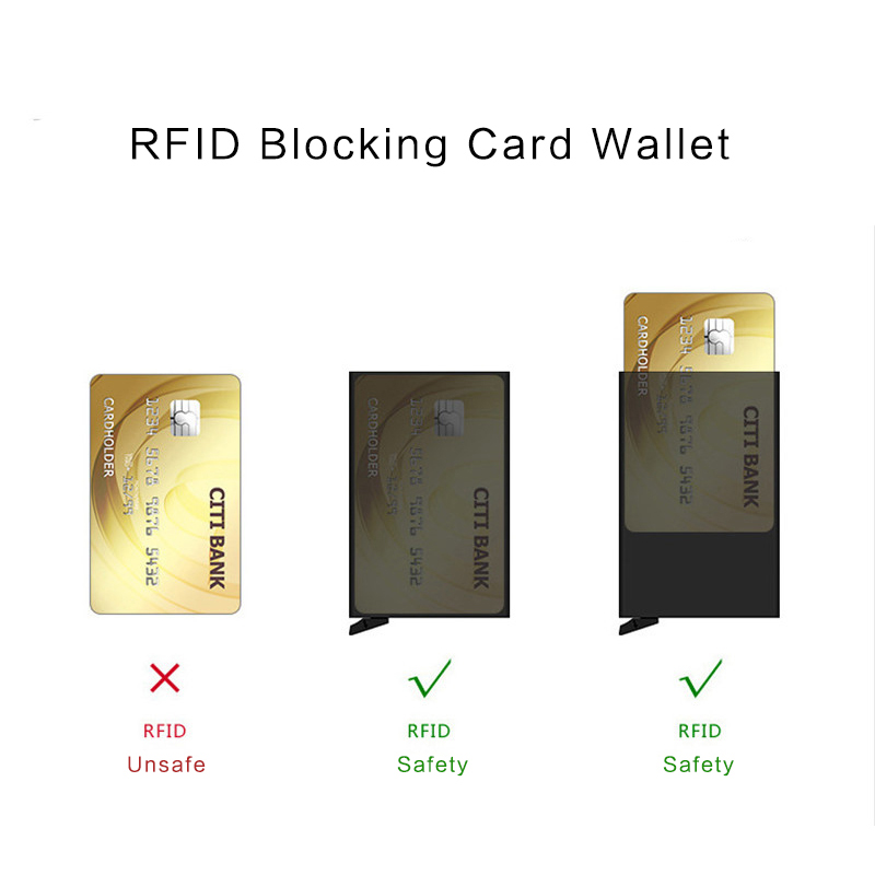 Porta carte di credito personalizzato con portafoglio in alluminio a doppio strato