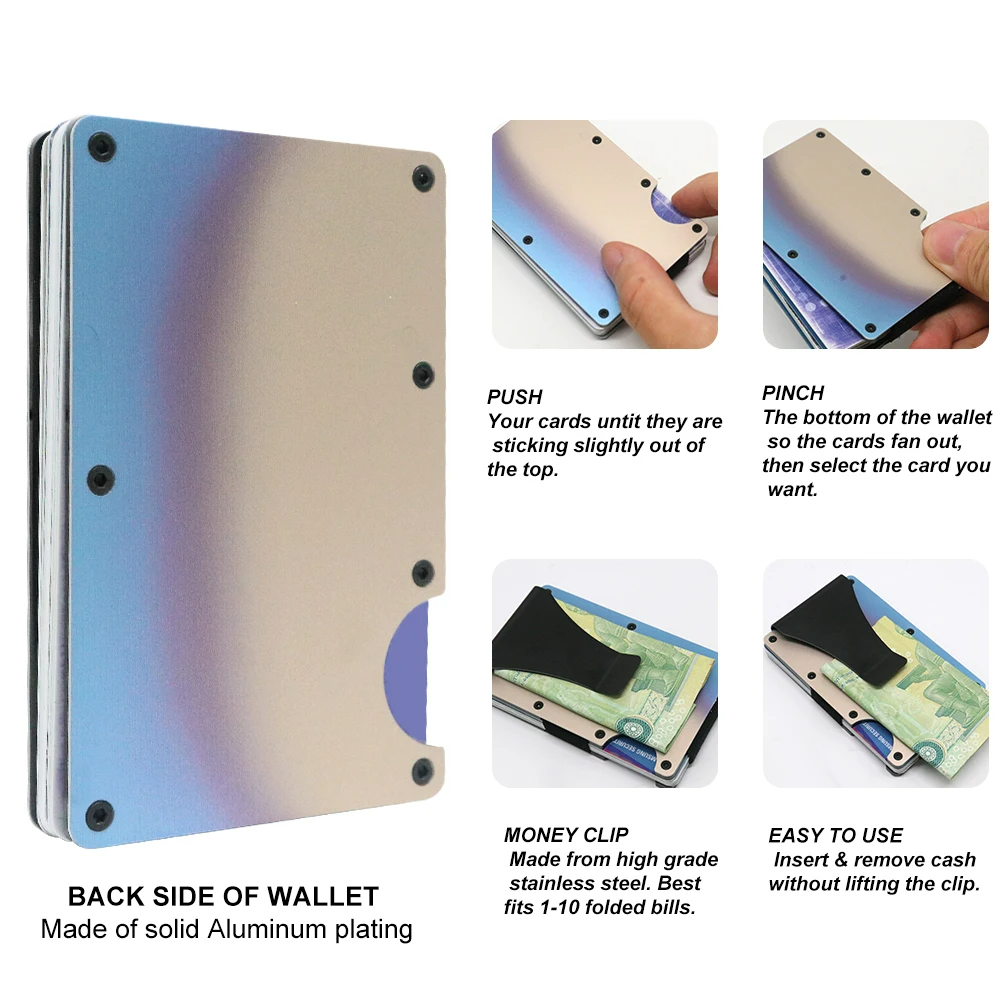 Dazzling Color Minimalist Card Holder RFID Wallets