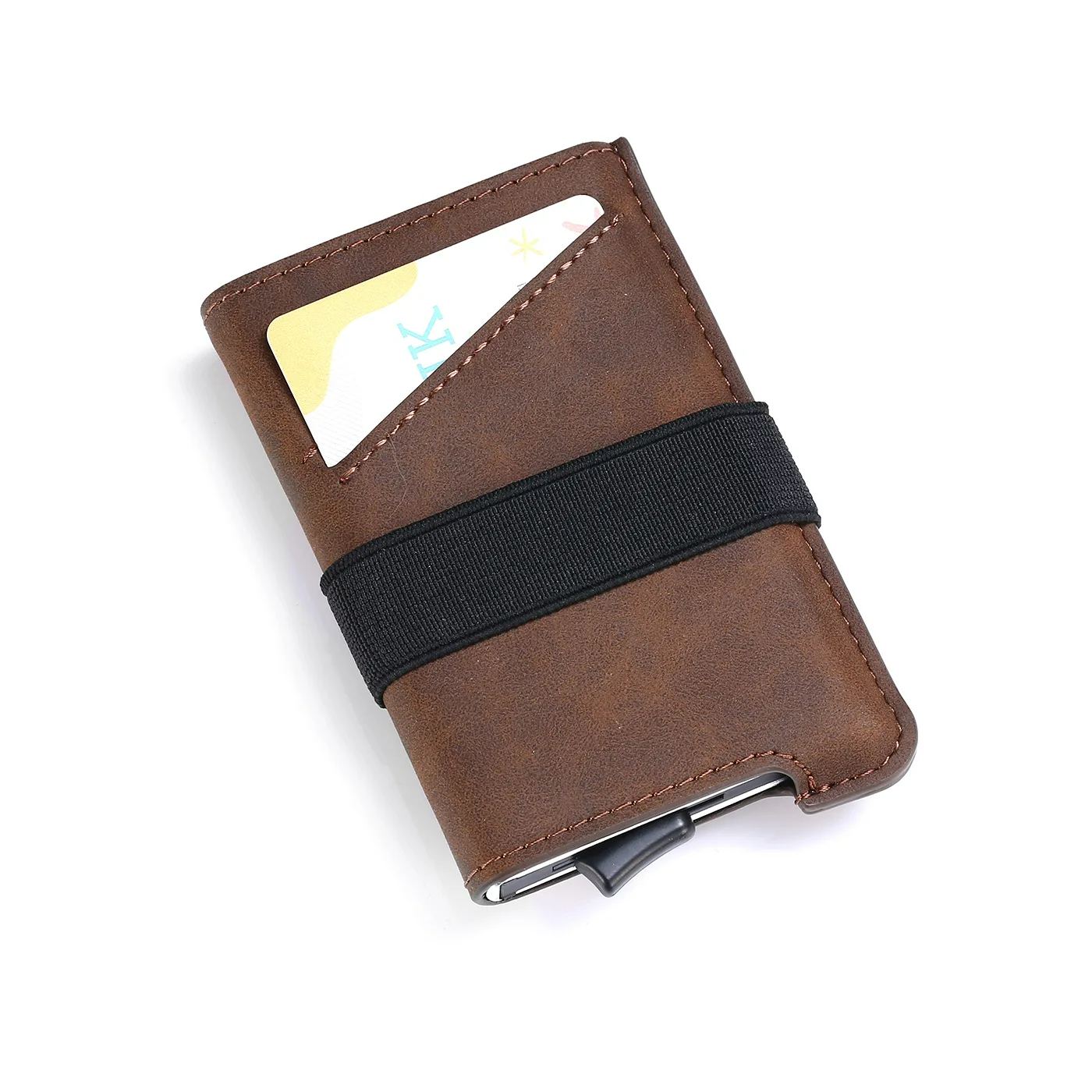 Fashion Leather Pop Up Rfid Blocking Wallet High Quality