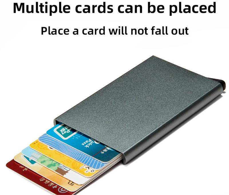 Módne RFID kovové puzdrá na karty obľúbené