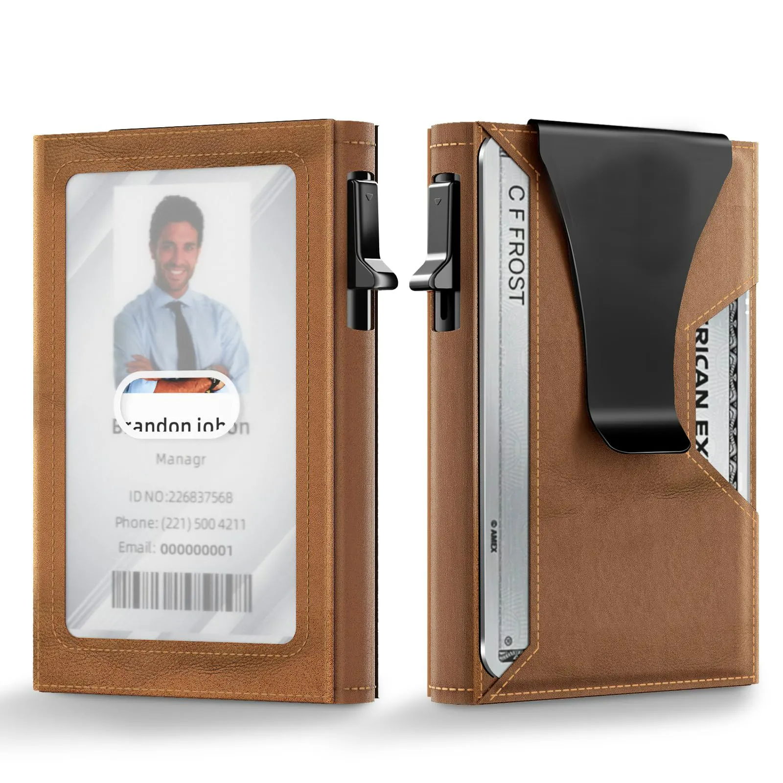 Suport card de portofel din metal RFID subțire de vânzare la cald