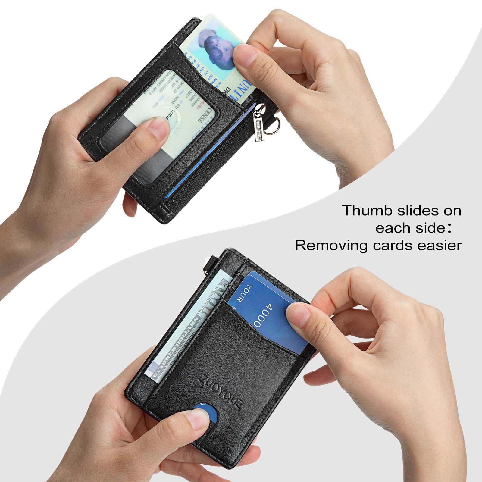 ที่ร้อนแรงที่สุด PU Rfid Blocking Credit Card Holder พร้อมกล่องของขวัญ