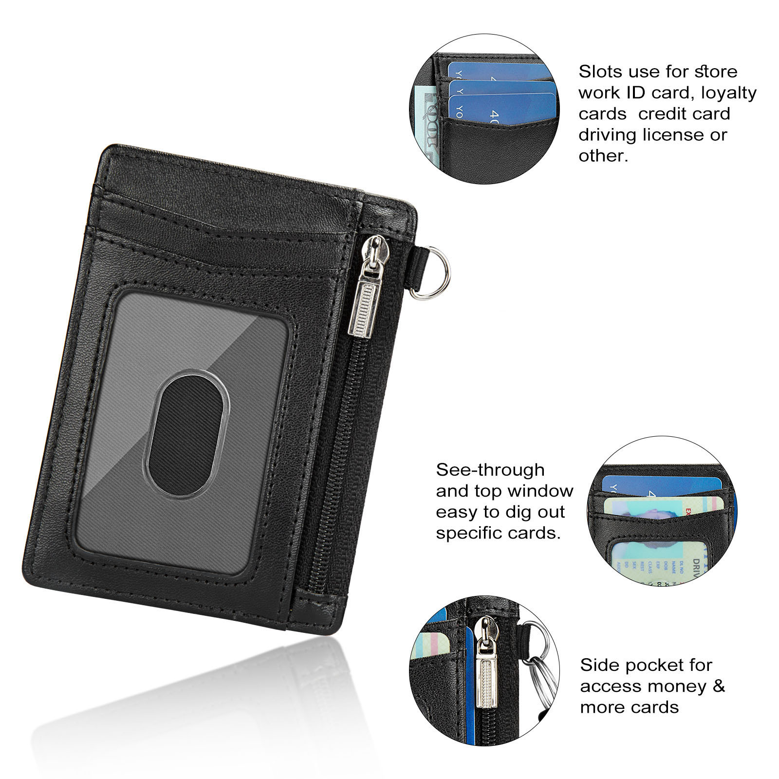 ที่ร้อนแรงที่สุด PU Rfid Blocking Credit Card Holder พร้อมกล่องของขวัญ