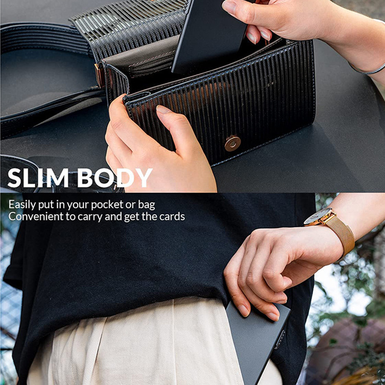 Dompet Logam Minimalis Pop Up RFID