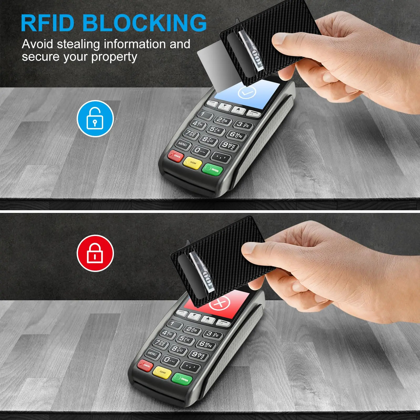 Rfid Wallet Pop Up With Money Clip