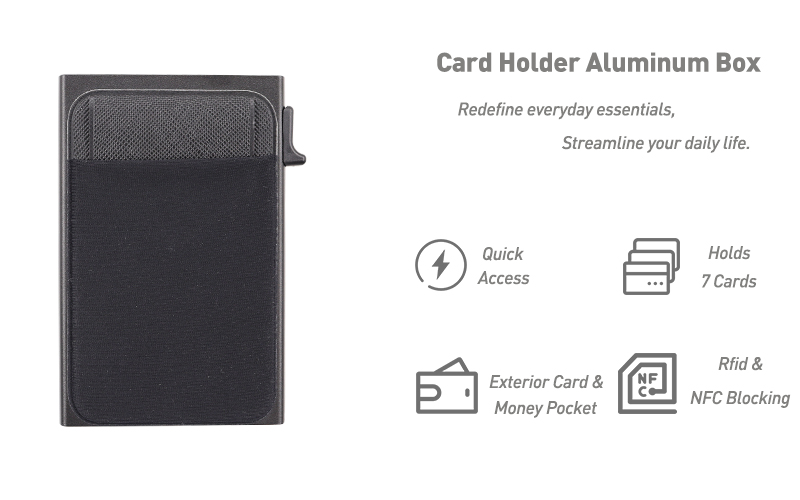 Suport de card din aluminiu Slim Down Slider