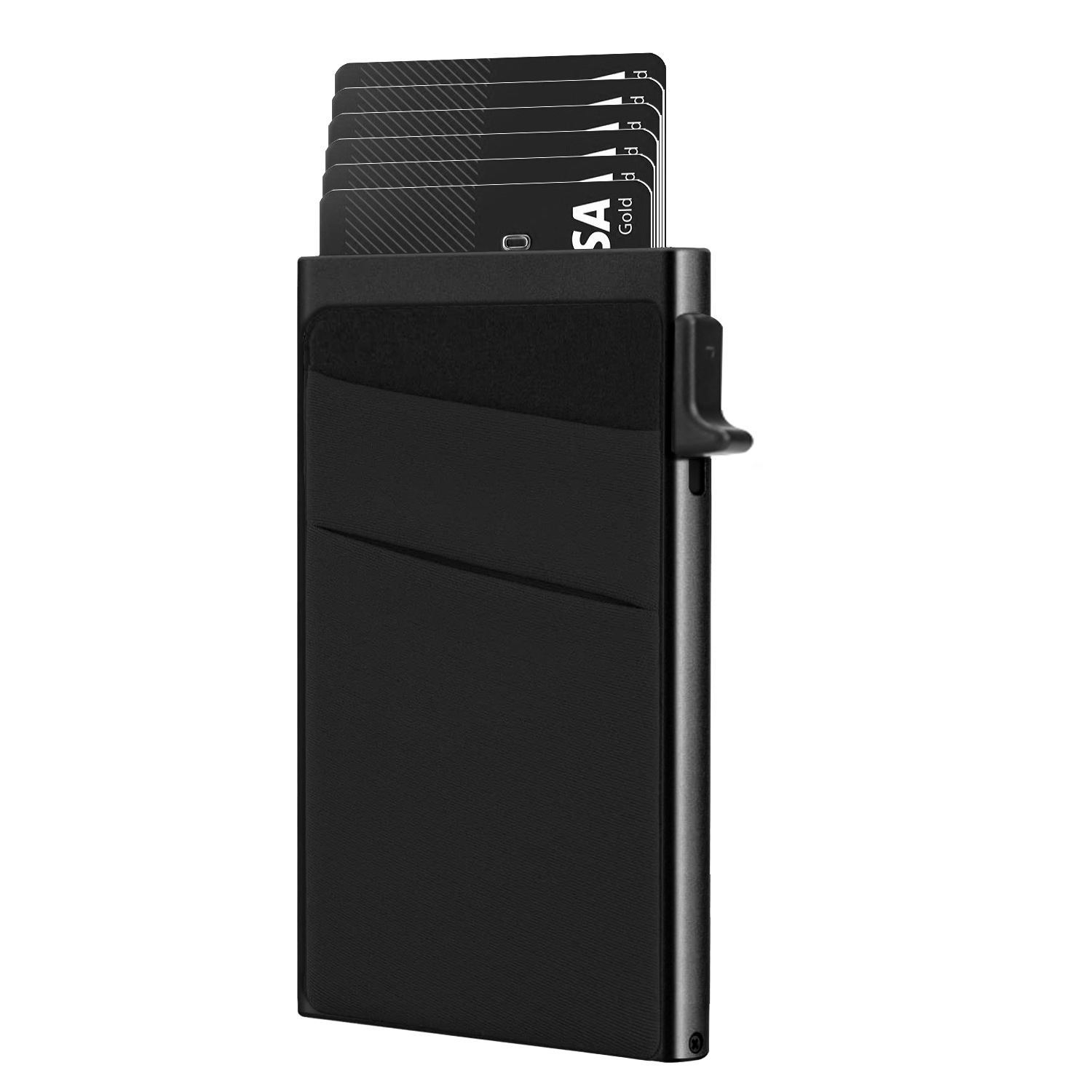 Schlanke, minimalistische Brieftaschen-Kartenhalter aus Aluminiummetall