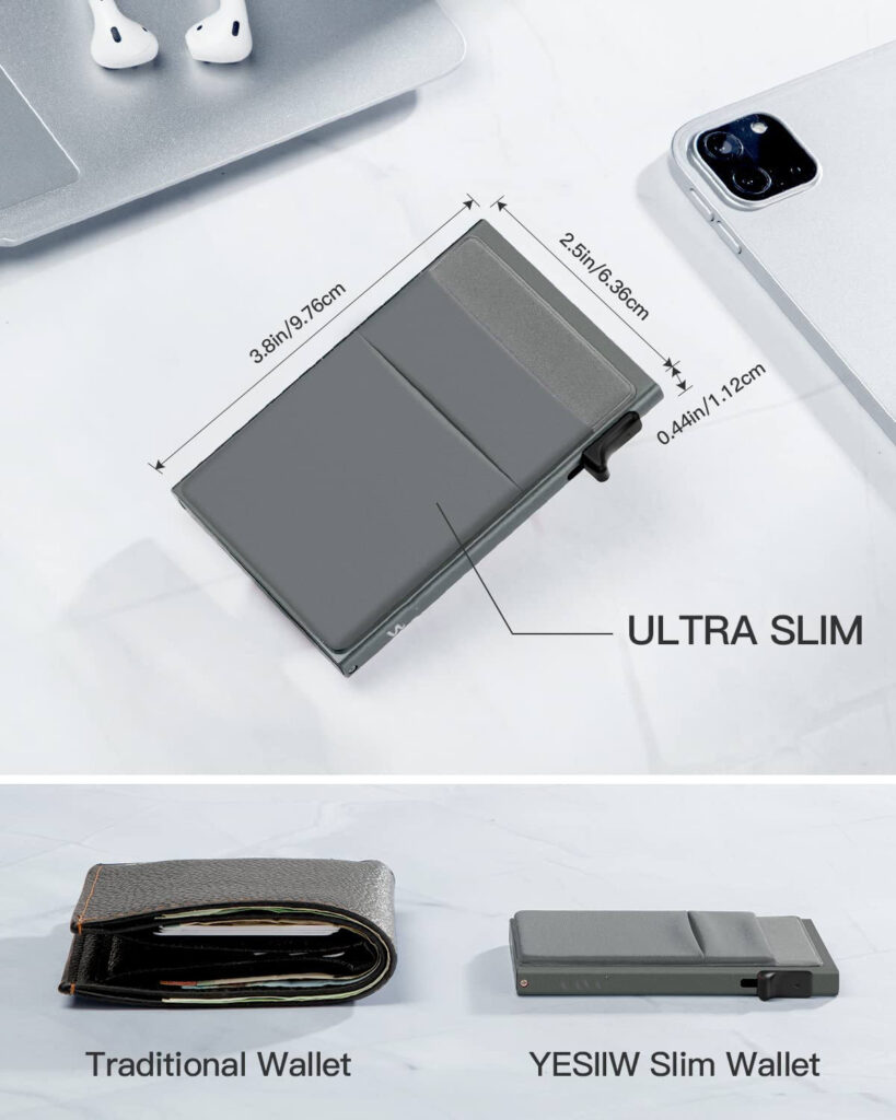 Slim Minimalist Aluminum Metal Wallet Card Holders