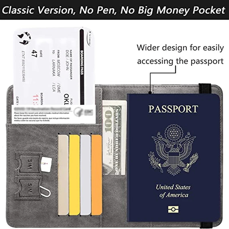 Wholesale Passport Holder Cover Wallet With RFID Blocking
